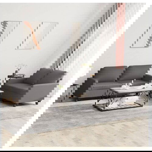 vidaXL 2-dijelni set sofa s jastucima sivi od umjetne kože Cijene