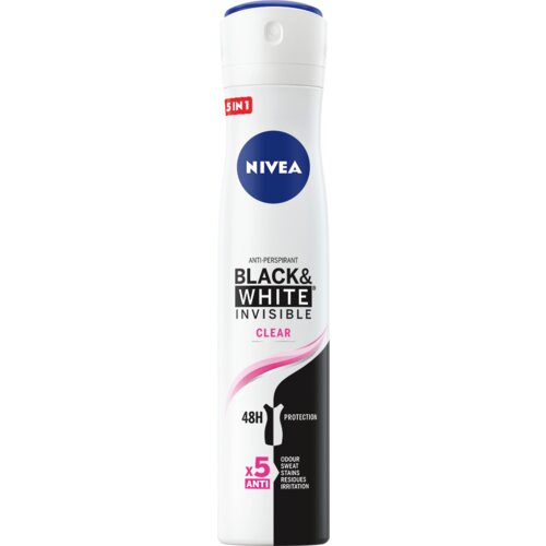 Nivea deo black & white clear dezodorans u spreju 200ml Slike