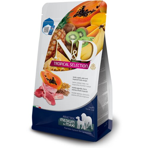 N&d Hrana za pse Tropical Selection Puppy Medium & Maxi Lamb, Spelt, Oats&Fruits, 10kg Cene