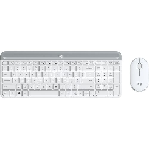 Logitech MK470 Wireless Desktop US bela tastatura + miš Slike