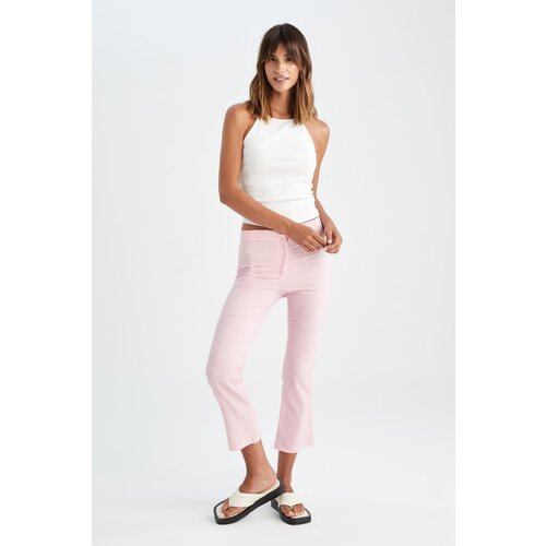 Defacto high Waist Crop Fit Crop Cotton Trousers Slike