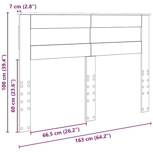  Uzglavlje s uzglavljem Sonoma hrast 160 cm Konstruirano drvo Slike