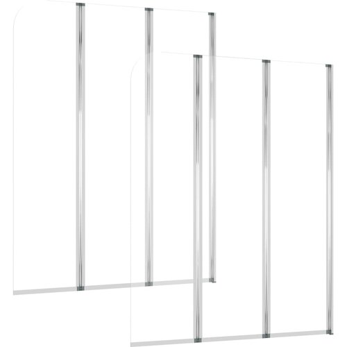  Tu&amp;scaron;-kabine od kaljenog stakla 2 kom 104 x 130 cm prozirne Slike