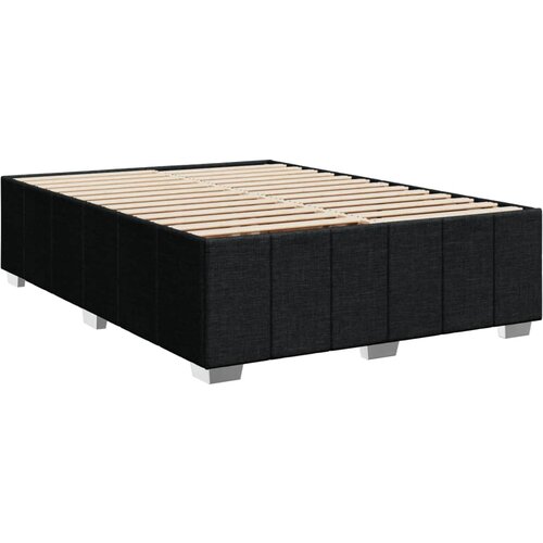  Okvir za krevet bez madraca crni 140 x 190 cm od tkanine Slike