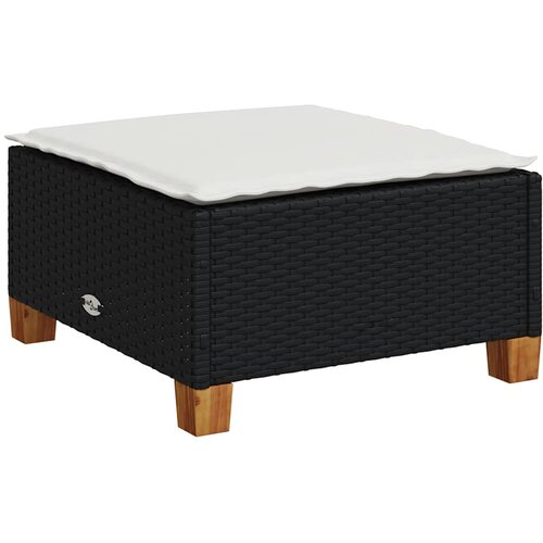  7-dijelni set vrtnih sofa od poliratana s jastucima crni Crna 63.5 x 56 x 32 cm Slike