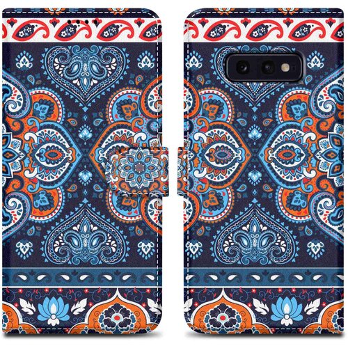 Cadorabo Ohi&amp;scaron;je, združljiv s Samsungom - Design Blue Mandala &amp;scaron;t. 1 - Za&amp;scaron;čitni pokrov z magnetnim zapiranjem, funkcijo stojala in režo za kartico, (20591202) Slike