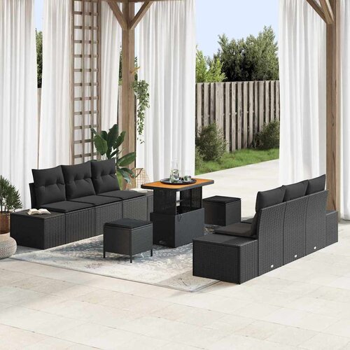  Sjedeća garnitura za vrt 9 kom. poliratan 239 x 62 x 85 cm Slike