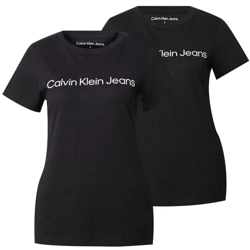 Calvin Klein Jeans Majica noćno plava / crna / bijela