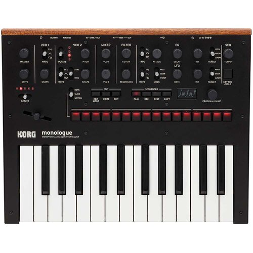 Korg Monofoni Analogni Sintisajzer Monologue BK, Crni Slike