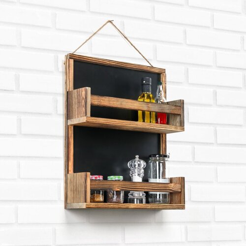 Hanah home kuhinjska polica Two Layer Spice Rack, 48x40x10cm, Braon Slike