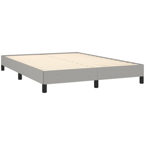  Okvir za krevet bez madraca svjetlosivi 140 x 190 cm od tkanine Slike