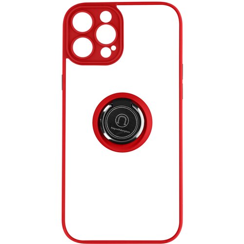 AVIZAR Ovitek za iPhone 14 Pro z držalom za prstan, hrbtna stran z zašcitnim prstnim odtisom, združljiv z magnetnim stojalom - rdec, (20715213) Cene