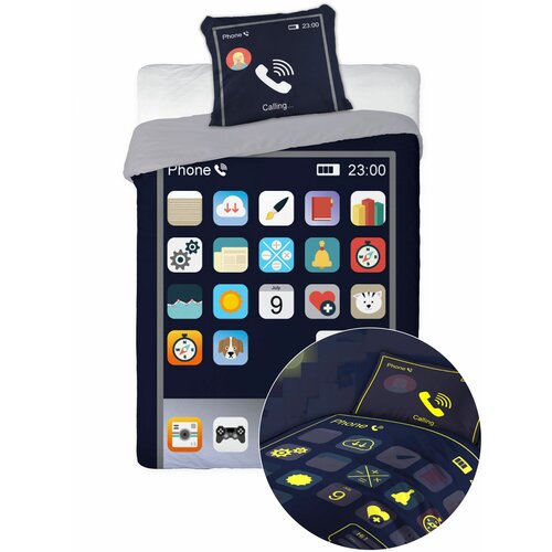 Baloo Svetleća Posteljina za decu Smartphone 160x200+70x80cm Cene