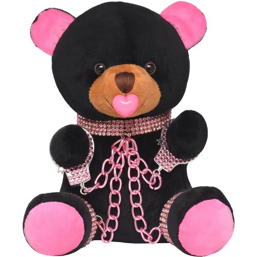 Master Series Bling Bondage Bear Black-Pink Slike