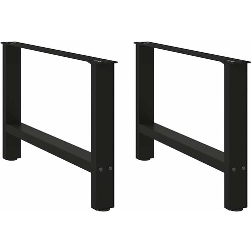 VidaXL noge kavne mizice črna 2 kosa 70x(42-43) cm jeklo Slike