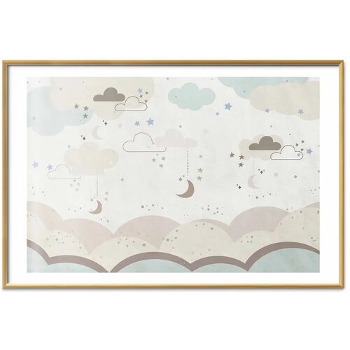  Plakat - Fairytale Night 60x40 Zlatni okvir s margom Slike
