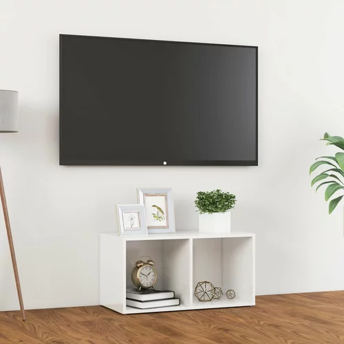 vidaXL TV omarica visok sijaj bela 72x35x36,5 cm iverna plošča, (20734074)