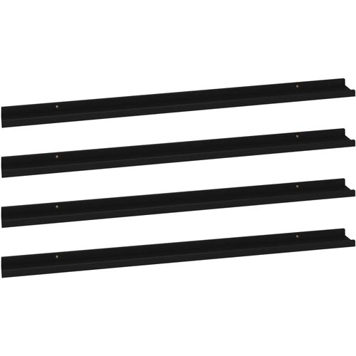 Maison Chic 4 kosi Stenske Police - Viseče police črne 115x9x3 cm, (21793782) Slike