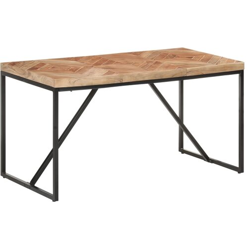 Blagovaonski stol 140 x 70 x 76 cm masivno drvo bagrema i manga Slike