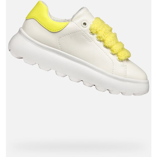 Geox White Girls Puffypop Sneakers - Girls Cene