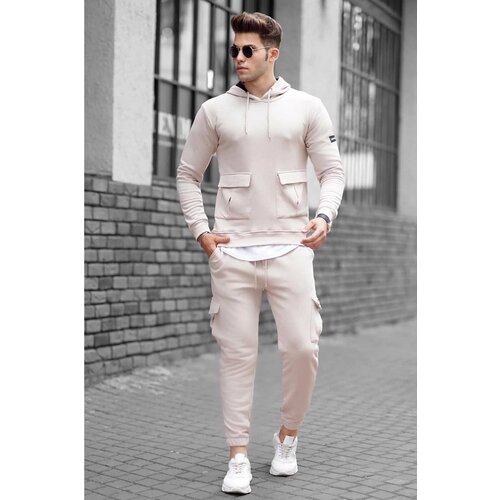 Madmext Sports Sweatsuit Set - Beige - Relaxed fit Cene