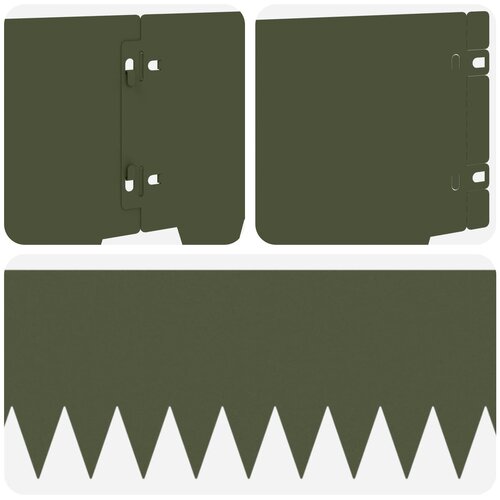  Ograda oko Travnjaka 20 pcs 103 x 20 cm metal Maslinastozelena Slike