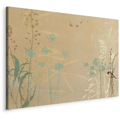  Slika - Tiny Bird - Colorful Grasses in Golden Shades of Sunset 90x60 Standard Cijene