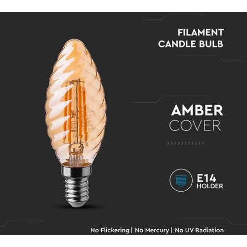  led sijalica filament jantarna E14/4W/230V 2200K Slike