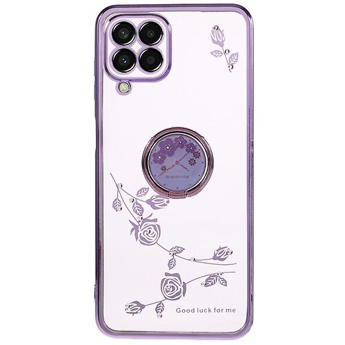 INORCO Za Samsung Galaxy M33 5G (globalna različica) etui za telefon s stojalom, cvetlični vzorec, galvansko prevleka iz nosorogovih, (22036795) Slike