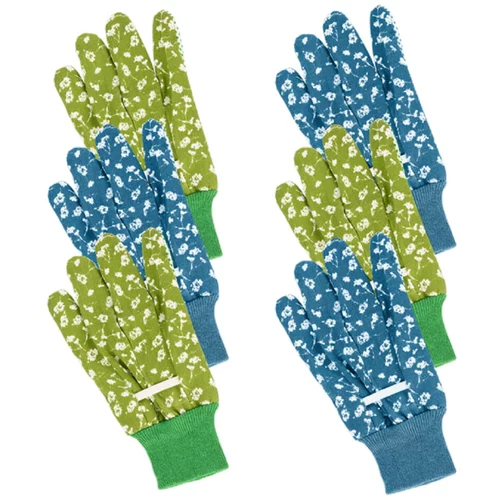 Esschert Design Ženske vrtne rokavice Esschert (velikost: M, 3 pari, umetna masa in bombaž)