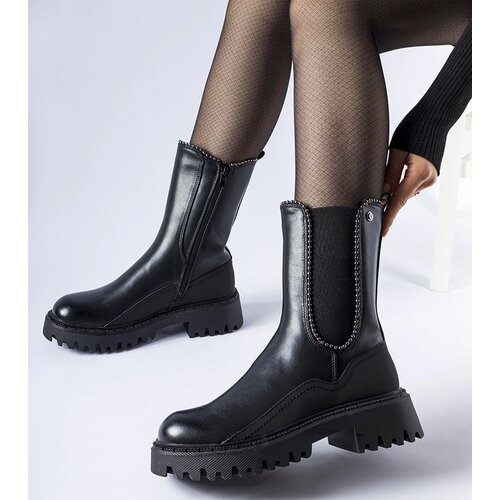 Gemre Black insulated ankle boots Donigala Slike