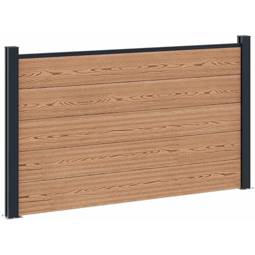 VidaXL Plo&amp;scaron;ča ograje WPC in aluminij Rjava, (5000249650) Slike
