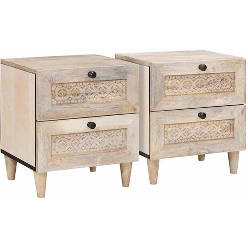  Noćni ormar 2 kom. Bijela 40 x 33 x 46 cm Konstruirano drvo Cijene