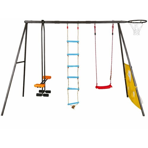  ED Dečiji Set 4u1 klackalica ko&amp;scaron; merdevine i ljulja&amp;scaron;ka 360x160x176 cm Slike