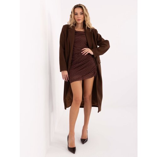 Italy Moda Dress-MI-SK-62452.74-brown Slike