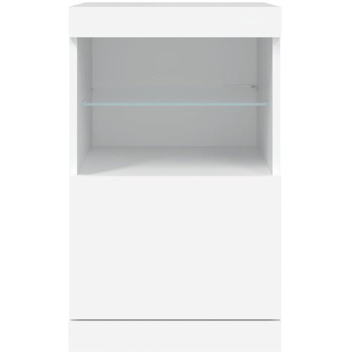  Komoda s LED svjetlima bijela 41x37x67 cm Slike