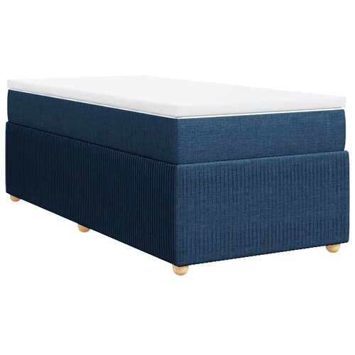 vidaXL Box spring postelja z vzmetnico modra 100x200 cm blago, (21291574) Cene