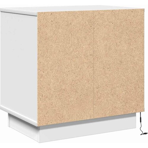  Noćni ormar Bijelo 50 x 34,5 x 50 cm. Konstruirano drvo Slike