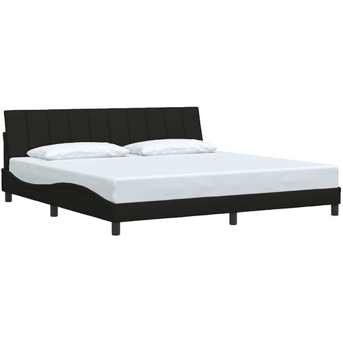  Okvir za krevet bez madraca Hanko crni 200x200 cm od tkanine Slike