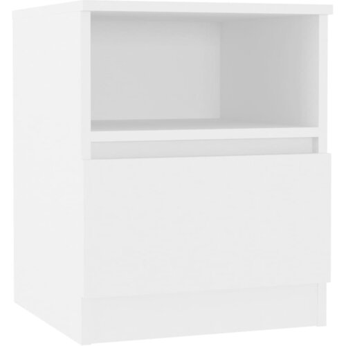  Noćni ormarići 2 kom bijeli 40 x 40 x 50 cm konstruirano drvo Slike