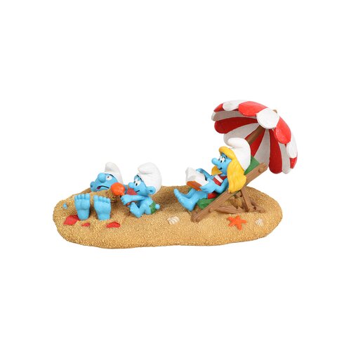 Duvo Smurfs Beach Smurfette and Baby Smurf Dekoracija za akvarijum, 22.4x11.7x11.3cm Slike
