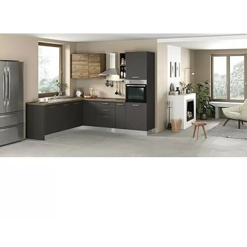 Marinelli Cucine predsestavljena kotna kuhinja Vega (250 x 225 cm, z električnimi aparati, antracit/oreh, leva) Cene