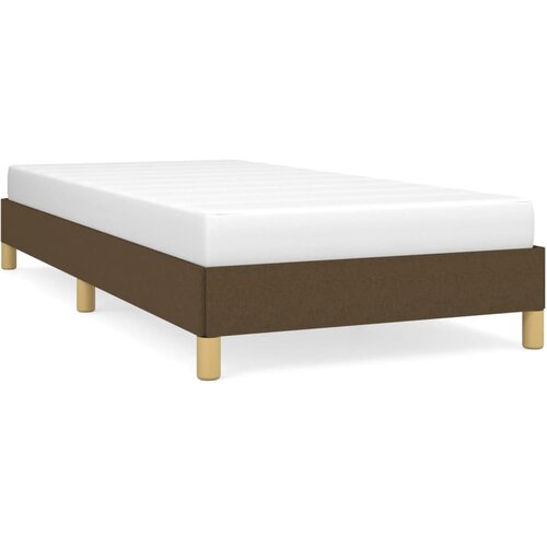 Maison Chic Posteljni okvir - Enojna postelja - Postelja za odrasle brez vzmetnice temno rjav 100x200 cm blago-J7727, (21763964) Slike