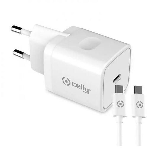 Celly Charger 20W Type-C Cable - White Slike
