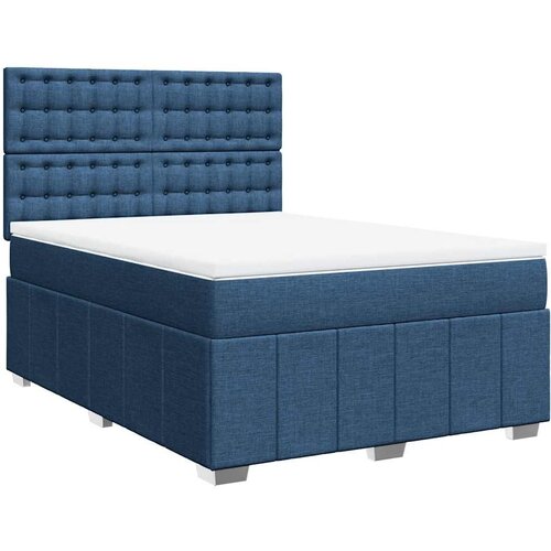 Maison Chic Box spring postelja - Vzmetna postelja z vzmetnico modra 140x190 cm blago SL5545, (21887309) Cene