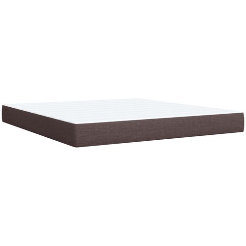  Boxspring krevet s madracem Tamno smeđa 180 x 200 cm Tkanina 202 x 183.5 x 88 cm Slike