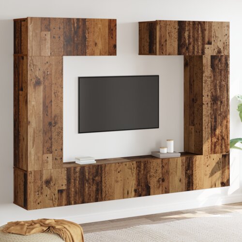vidaXL set TV kabineta od 6 delova staro drvo Cijene