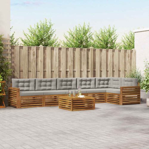  Set vanjskih sofa 7 kom. Prirodna i svijetlo siva Cijene