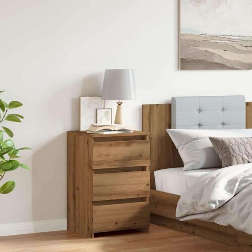 VidaXL Noćni ormarić Artisan hrast 40x35x62,5 cm izrađeno drvo Slike