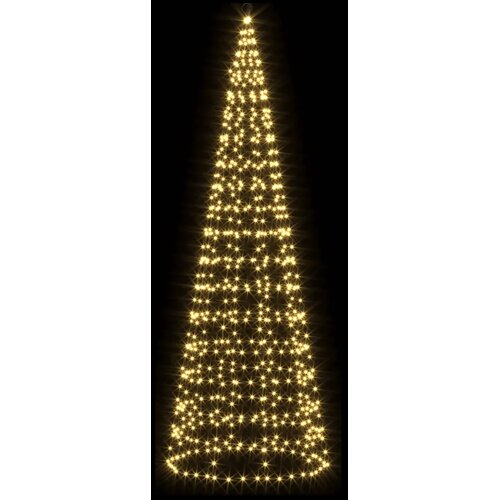  Božićno drvce od svjetlosnih niti s klinom i jarbolom 300 cm - Topla bijela 300 cm Slike